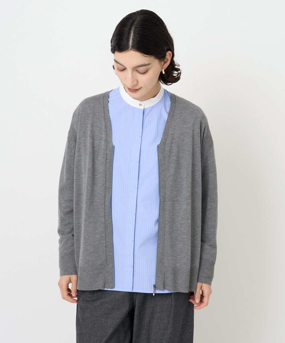 PHSJB51290 GEORGES RECH(小さいサイズ)(メゾン ドゥ サンク) リラックスカーディガン グレー