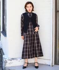 PHSJE26290 GEORGES RECH(小さいサイズ)(メゾン ドゥ サンク) シャギーモールニットベスト ベージュ