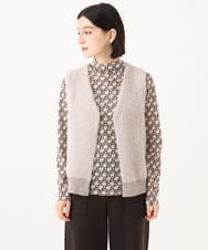 PHSJE26290 GEORGES RECH(小さいサイズ)(メゾン ドゥ サンク) シャギーモールニットベスト ベージュ