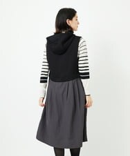 PHTAD02390 GEORGES RECH(小さいサイズ)(メゾン ドゥ サンク) ダンボールタフタドッキングロングジレ ネイビー