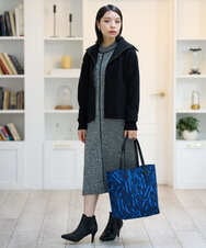 PHTAG11340 GEORGES RECH(小さいサイズ)(メゾン ドゥ サンク) ストレッチダンボールジップアップブルゾン ブラウン