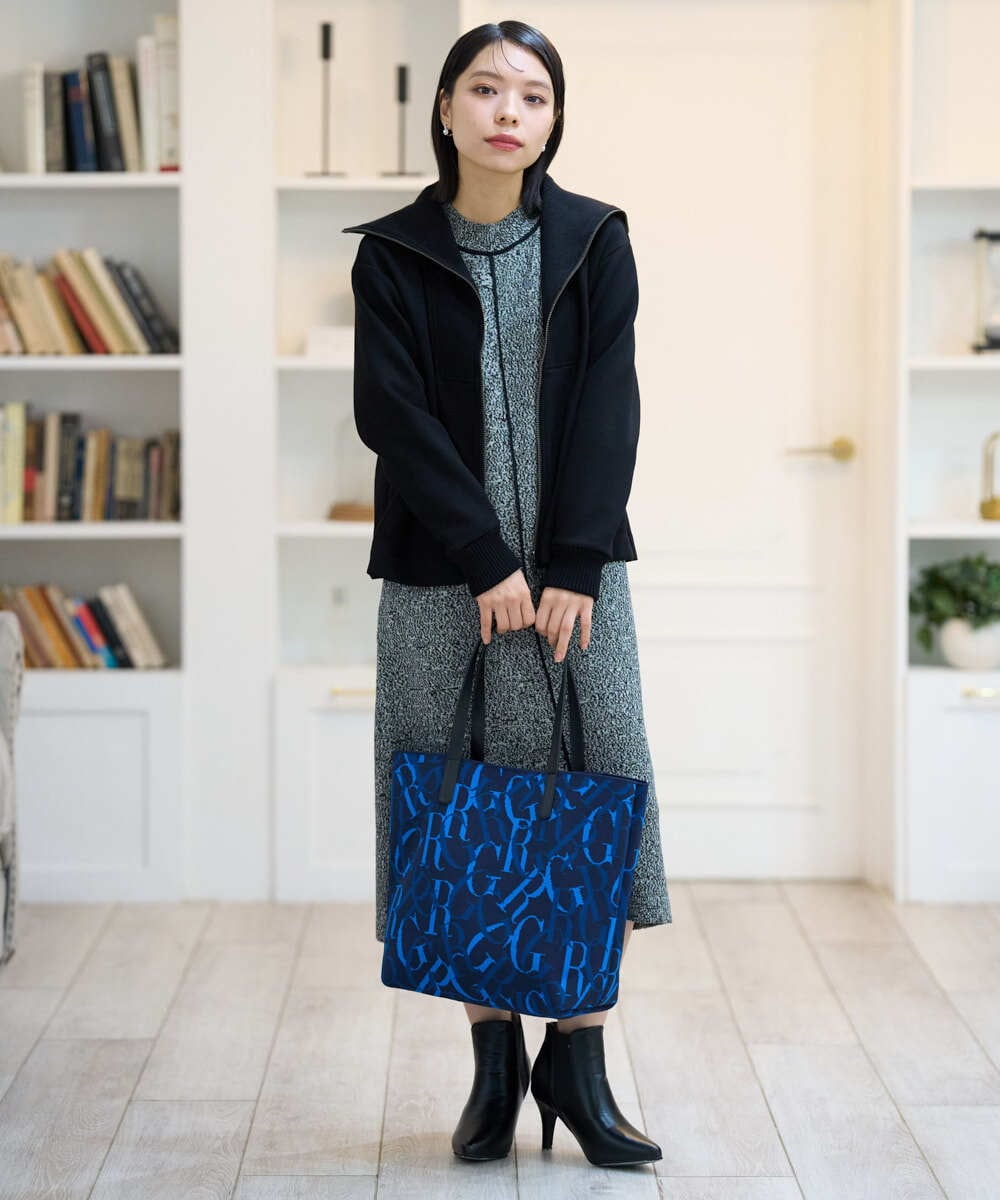PHTAG11340 GEORGES RECH(小さいサイズ)(メゾン ドゥ サンク) ストレッチダンボールジップアップブルゾン ブラウン