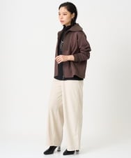 PHTAG11340 GEORGES RECH(小さいサイズ)(メゾン ドゥ サンク) ストレッチダンボールジップアップブルゾン ブラウン