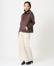 PHTAG11340 GEORGES RECH(小さいサイズ)(メゾン ドゥ サンク) ストレッチダンボールジップアップブルゾン ブラウン