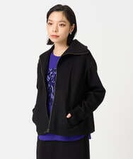 PHTAG11340 GEORGES RECH(小さいサイズ)(メゾン ドゥ サンク) ストレッチダンボールジップアップブルゾン ブラウン