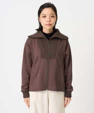 PHTAG11340 GEORGES RECH(小さいサイズ)(メゾン ドゥ サンク) ストレッチダンボールジップアップブルゾン ブラウン