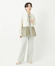 PHTGA24330 GEORGES RECH(小さいサイズ)(メゾン ドゥ サンク) ペプラムポンチ羽織 アイボリー