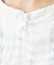PHTGA32330 GEORGES RECH(小さいサイズ)(メゾン ドゥ サンク) ジャージーノーカラーショートブルゾン ホワイト