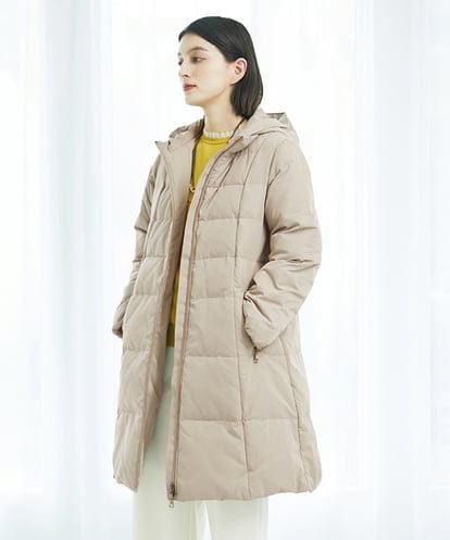 PHUAD47570 GEORGES RECH(小さいサイズ) シャイニータフタロングダウンコート