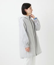 PHUGE40490 GEORGES RECH(小さいサイズ)(メゾン ドゥ サンク) 4WAYタフタフーデッドコート ライトグレー