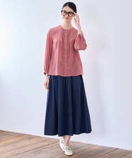 PJBAH09390 CHRISTIAN AUJARD Lサイズ(クリスチャン・オジャール Lサイズ) 【大きいサイズ】タックプリーツブラウス ピンク
