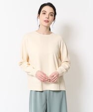 PJFEB44390 CHRISTIAN AUJARD Lサイズ(クリスチャン・オジャール Lサイズ) 【大きいサイズ】ホールガーメント長袖ニット アイボリー