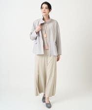 PJJEE16520 CHRISTIAN AUJARD Lサイズ(クリスチャン・オジャール Lサイズ) 【大きいサイズ/シワになりにくい】タフタジップジャケット ライトグレー