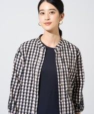 PJKGF21170 CHRISTIAN AUJARD Lサイズ(クリスチャン・オジャール Lサイズ) 【大きいサイズ】フレンチスリーブリブカットソー ネイビー