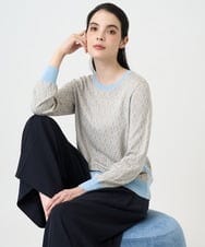PJLEE15420 CHRISTIAN AUJARD Lサイズ(クリスチャン・オジャール Lサイズ) 【大きいサイズ】2WAYストレッチワイドパンツ ネイビー