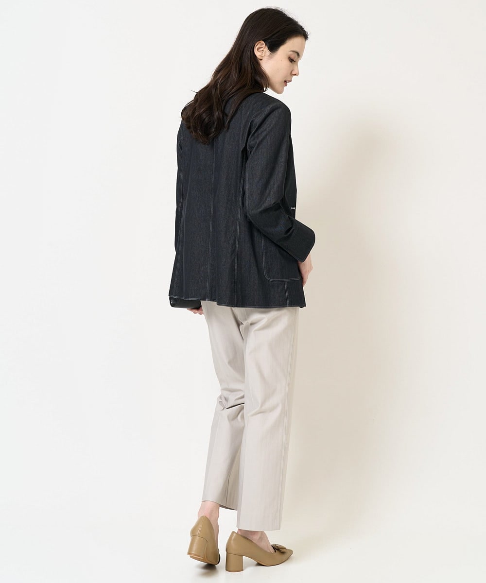 PJLGB15360 CHRISTIAN AUJARD Lサイズ(クリスチャン・オジャール Lサイズ) 【大きいサイズ/セットアップ対応】ヘリンボーン柄ジャージーパンツ ベージュ