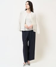 PJLGB20330 CHRISTIAN AUJARD Lサイズ(クリスチャン・オジャール Lサイズ) 【大きいサイズ/接触冷感･吸水速乾･紫外線防止】ウエストゴムセミワイドパンツ ネイビー