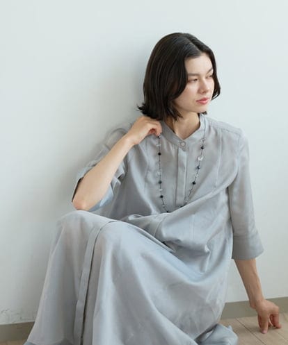 PREHE30520 CHRISTIAN AUJARD バンドカラーシアーワンピース