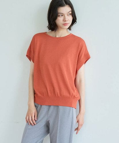 PRFHE29300 CHRISTIAN AUJARD フレンチスリーブニット