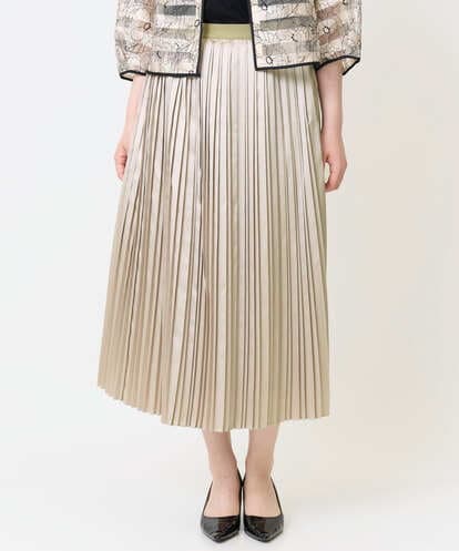 PRHAW32360  レザー風サテンプリーツスカート
