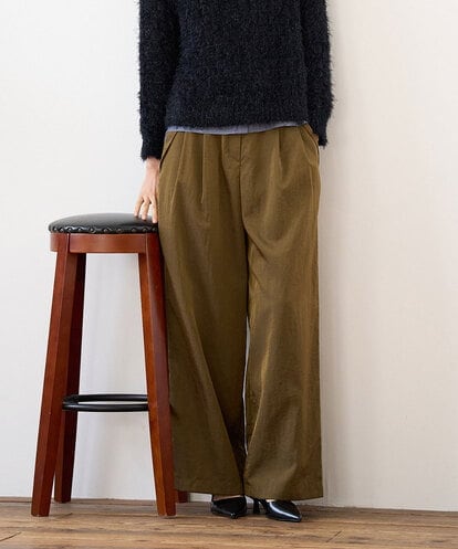 PRLAH01360  [セットアップ対応]シャイニーツイルタックワイドパンツ