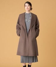 PRUCG09900 CHRISTIAN AUJARD(クリスチャン・オジャール) リバービーバーコート ベージュブラウン