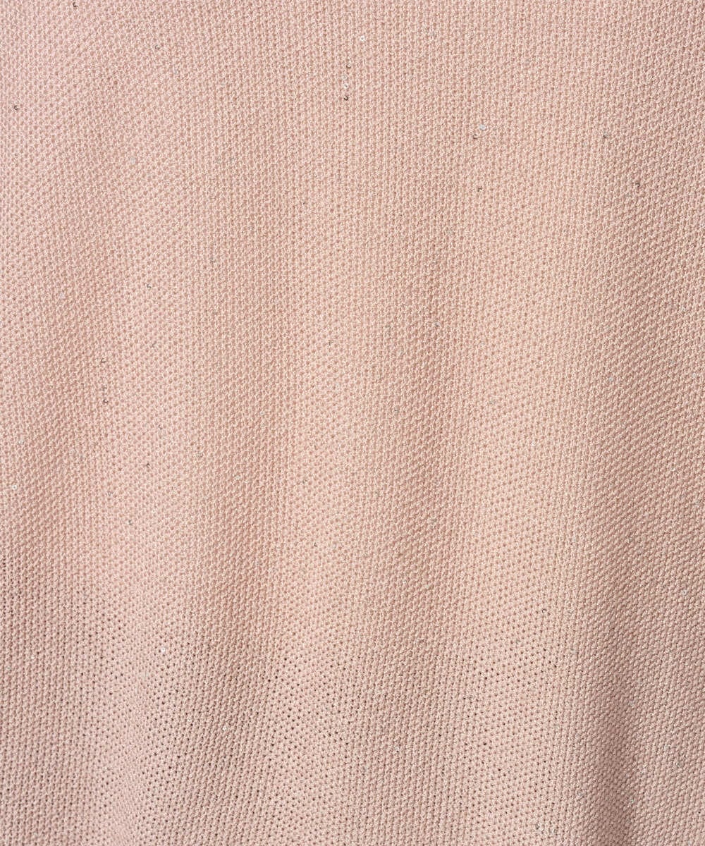 PYFAH10360 CHRISTIAN AUJARD(小さいサイズ)(メゾン ドゥ サンク) スパンコールヤーンニットプルオーバー ピンク