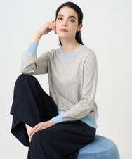 PYLEE15390 CHRISTIAN AUJARD(小さいサイズ)(メゾン ドゥ サンク) 2WAYストレッチワイドパンツ ネイビー