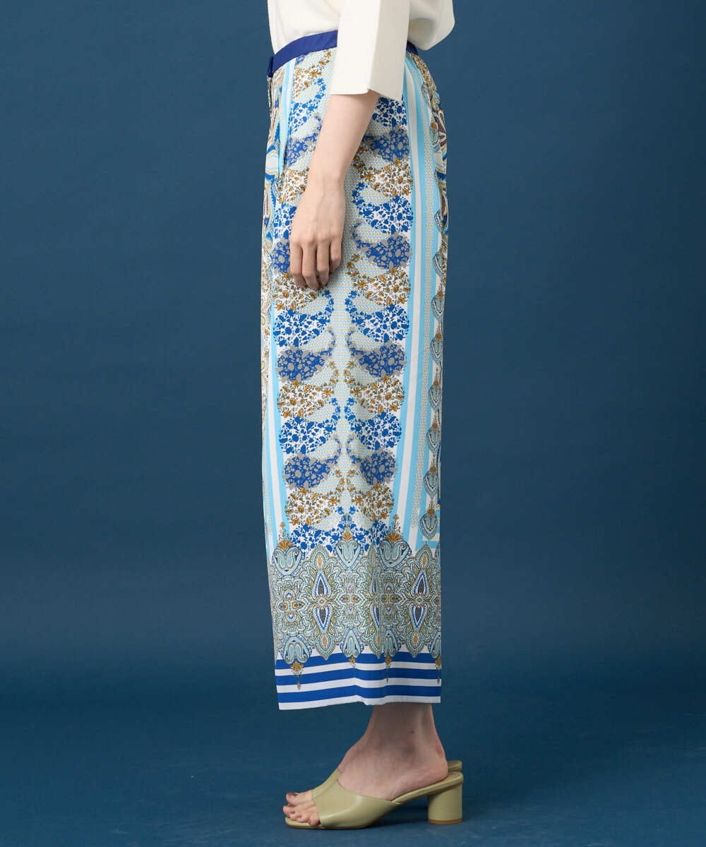 PYLGD25430 CHRISTIAN AUJARD(小さいサイズ)(メゾン ドゥ サンク) マリンブルーペーズリーパンツ ブルー系
