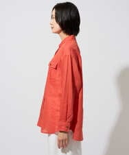 PZBGD39290 GEORGES RECH(ジョルジュ・レッシュ) シアーリネンサファリシャツ グリーン