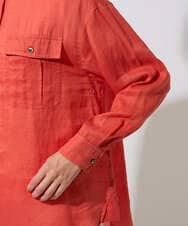 PZBGD39290 GEORGES RECH(ジョルジュ・レッシュ) シアーリネンサファリシャツ グリーン