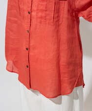 PZBGD39290 GEORGES RECH(ジョルジュ・レッシュ) シアーリネンサファリシャツ グリーン