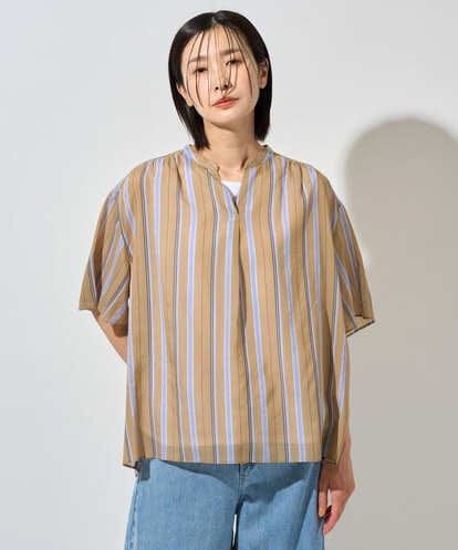 PZBHF50250 GEORGES RECH マルチボーダースキッパーブラウス