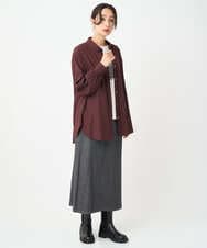PZBJB45290 GEORGES RECH(ジョルジュ・レッシュ) フリルヨークバックタックブラウス ボルドー