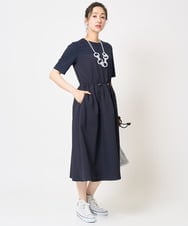 PZEHA55450 GEORGES RECH(ジョルジュ・レッシュ) [接触冷感/吸水速乾]サッカーシャドーギンガムワンピース ライトグレー