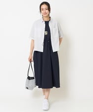 PZEHA55450 GEORGES RECH(ジョルジュ・レッシュ) [接触冷感/吸水速乾]サッカーシャドーギンガムワンピース ライトグレー