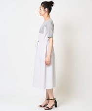 PZEHA55450 GEORGES RECH(ジョルジュ・レッシュ) [接触冷感/吸水速乾]サッカーシャドーギンガムワンピース ライトグレー
