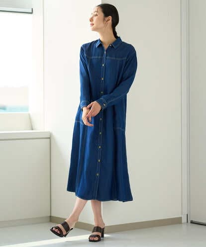 PZEJF08390 GEORGES RECH デニムロングシャツワンピース