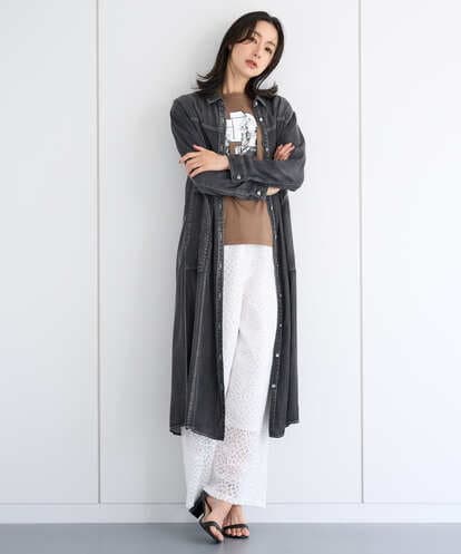 PZEJF08390 GEORGES RECH デニムロングシャツワンピース