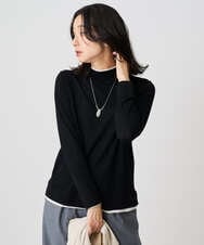 PZFAD11230 GEORGES RECH(ジョルジュ・レッシュ) [アンサンブル対応]ウォッシャブルウールセミハイネックニット ホワイト系(ボーダー)