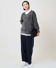 PZFCF51230 GEORGES RECH(ジョルジュ・レッシュ) メタリックシャギーVネックニット ベージュ