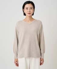 PZFCF51230 GEORGES RECH(ジョルジュ・レッシュ) メタリックシャギーVネックニット ベージュ