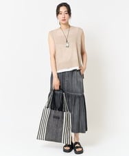 PZFGA16230 GEORGES RECH(ジョルジュ・レッシュ)  [新色追加]バックスリットメッシュニットベスト ネイビー