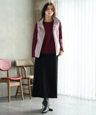 PZHAG11240 GEORGES RECH(ジョルジュ・レッシュ)  [セットアップ対応]ストレッチダンボールナロースカート ブラウン