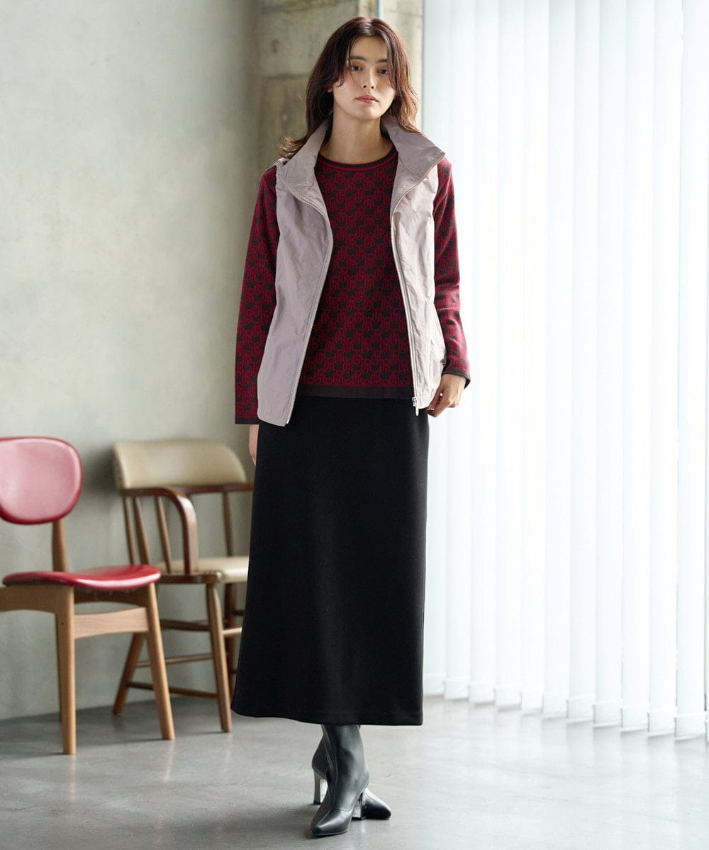 PZHAG11240 GEORGES RECH(ジョルジュ・レッシュ)  [セットアップ対応]ストレッチダンボールナロースカート ブラウン