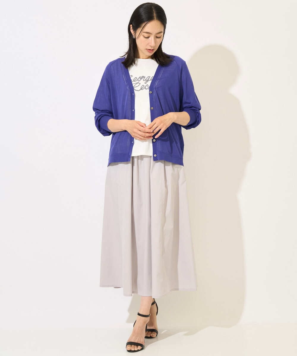 PZHHB05290 GEORGES RECH(ジョルジュ・レッシュ) [撥水加工]タフタイージーギャザースカート ダークグレー