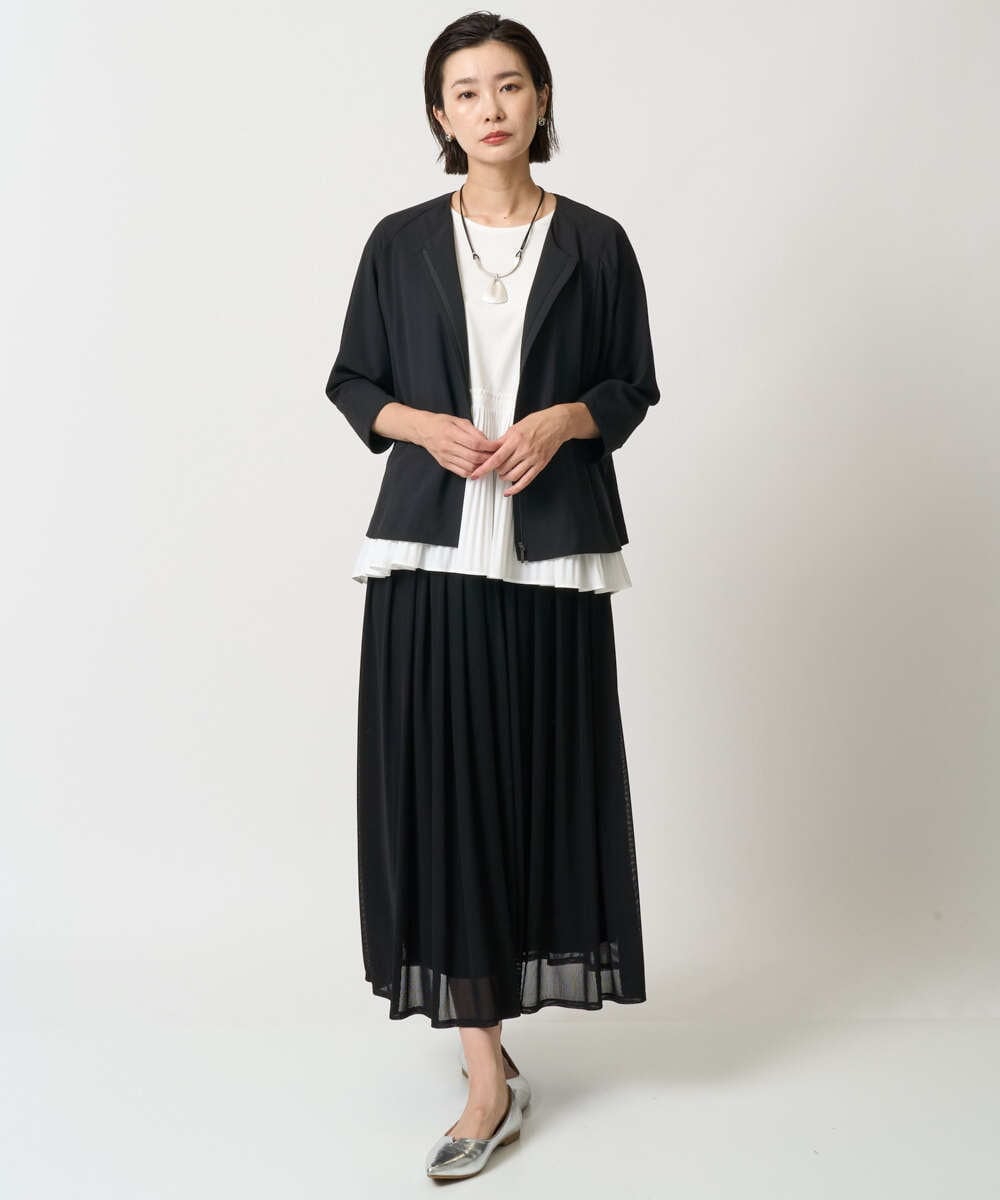 PZHJB22330 GEORGES RECH(ジョルジュ・レッシュ) シアーストライプスカート ベージュ