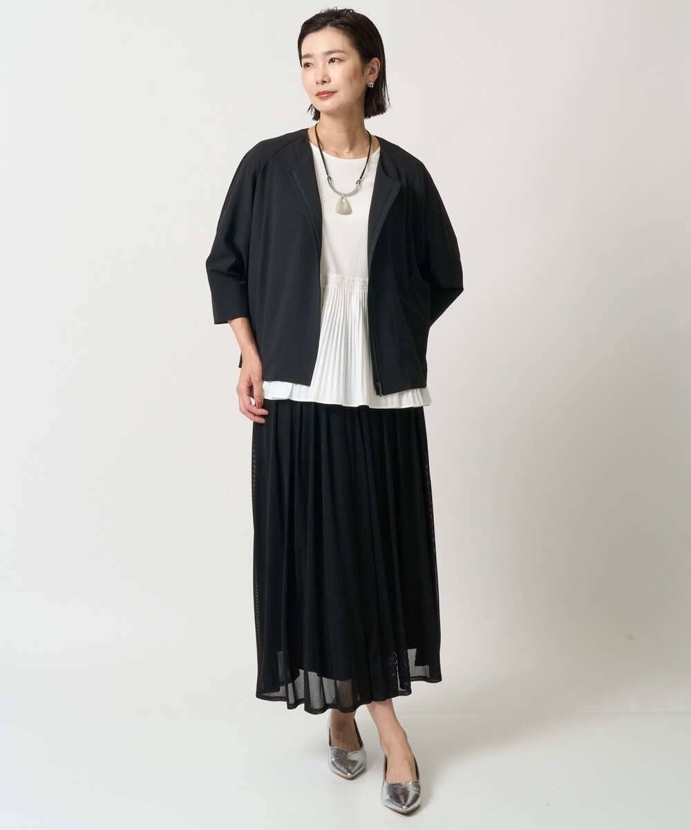 PZHJB22330 GEORGES RECH(ジョルジュ・レッシュ) シアーストライプスカート ベージュ