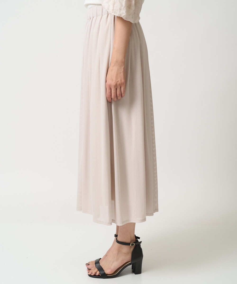 PZHJB22330 GEORGES RECH(ジョルジュ・レッシュ) シアーストライプスカート ベージュ