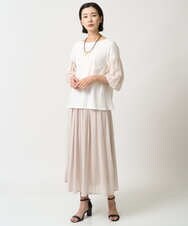 PZHJB22330 GEORGES RECH(ジョルジュ・レッシュ) シアーストライプスカート ベージュ